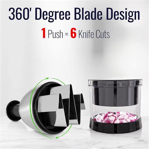 Buy Fullstar Onion Chopper Hand Chopper for Vegetables - Stainless ...