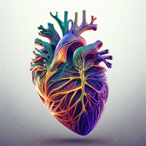 Premium AI Image | Colorful and abstract human heart background doe medical research generative ai