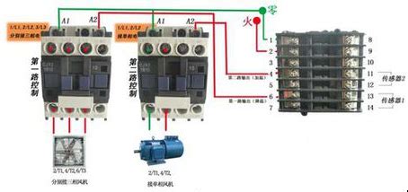 交流接触器220v的接法实图 其线圈A1接相线220VA2