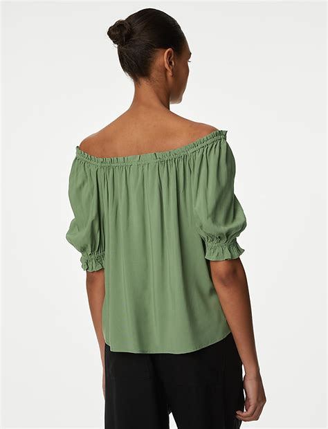 Buy Square Neck Puff Sleeve Top at Marks & Spencer