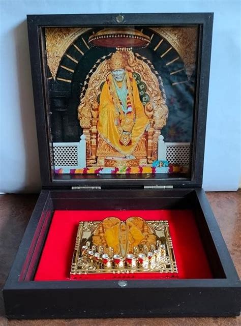 Buy Sai Kripa Arts Decorative Sai Baba Photo Frame with Charan Paduka ...