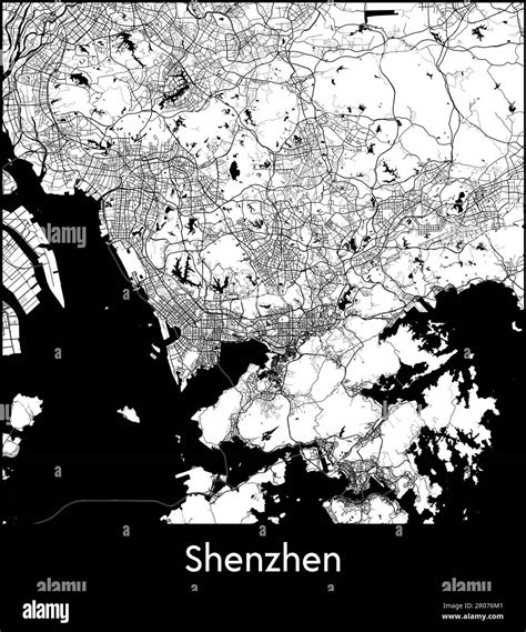 City Map Asia China Shenzhen vector illustration Stock Vector Image & Art - Alamy