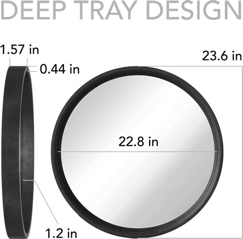 Buy Wood Round Wall Mirror , Large Circle Mirror Rustic Accent Decor ...