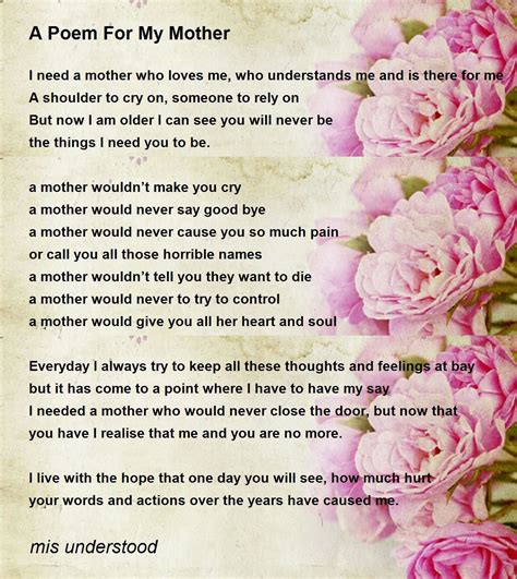 What Is A Mom Poem From Daughter