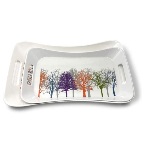 SND Homes Vista Series Crystal Melamine Serving Tray (Multicolour ...