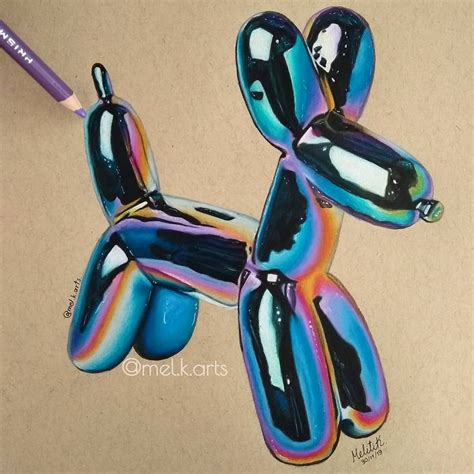 Meliti K.♡ | Artist on Instagram: “💜Finished Metallic Dog Balloon ...