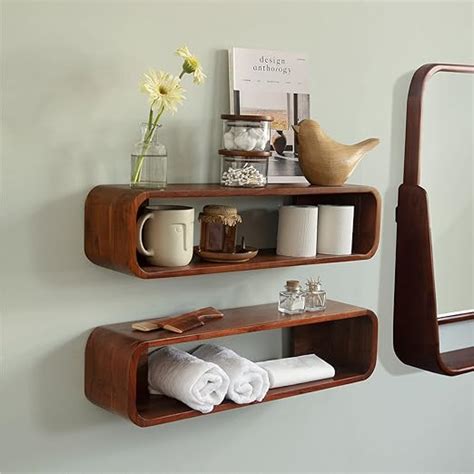 Wooden Palm? Wooden Wall Shelf Cum Wrack : Amazon.in: Home & Kitchen