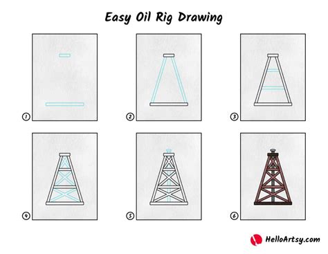 Easy Oil Rig Drawing - HelloArtsy