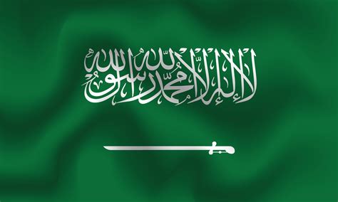 Flat Illustration of the Saudi Arabia flag. Saudi Arabia national national flag design. Saudi ...