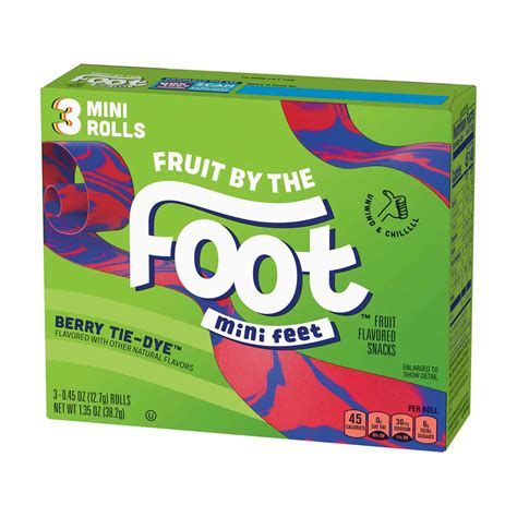 Buy Fruit By The Foot Berry Tie-Dye Mini Feet Fruit Snacks, 3 ct from ...