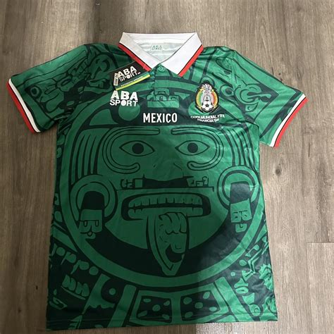 Mexico aztec FIFA 1998 World Cup jersey New with... - Depop