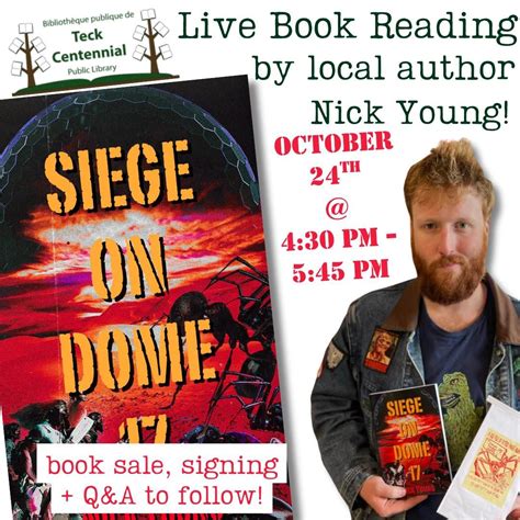 Local Author Reading & Q+A with Nick Young’s “Siege on Dome 17”, 10 ...