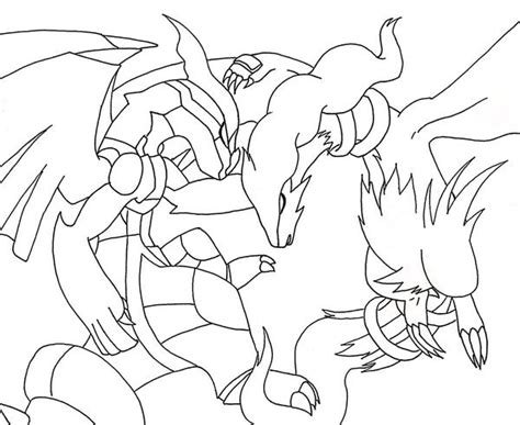Zekrom And Reshiram - Free Coloring Pages