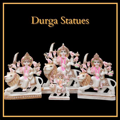 Buy Marble Durga Statue, Sherawali Mata Murti for Homes and Temples ...