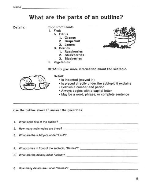 Image result for Outlining Worksheets