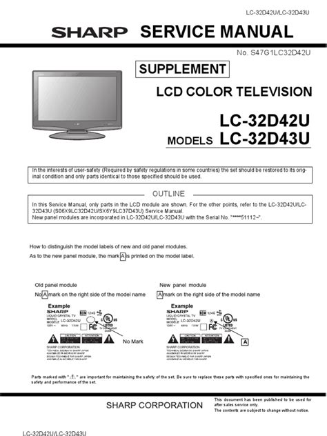 Sharp TV Instructions 的图像结果