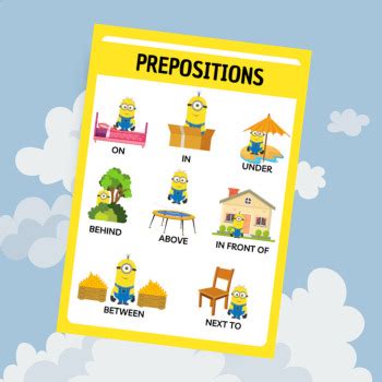Despicable Me Minion Printable - Prepositions of Place by GoguEducation