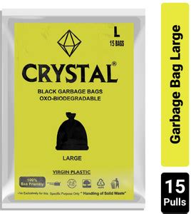 CRYSTAL Oxo-biodegradable Large Garbage Bag Pack Of 15 Price in India ...