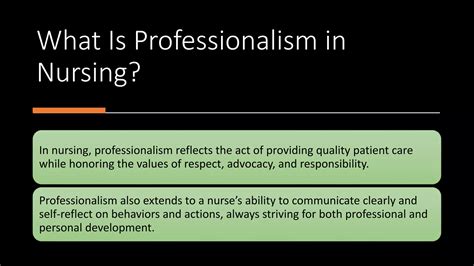 Professionalism in nursing | PPTX