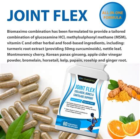 Biomaximo Joint Flex - Natural Supplement for Joint Pain | Supports Collagen, Bones & Cartilage ...