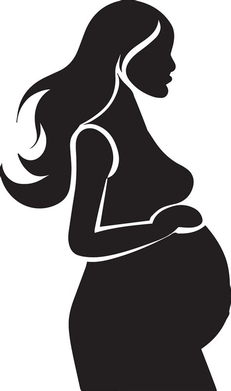 Pregnant Woman vector silhouette illustration 27687277 Vector Art at Vecteezy