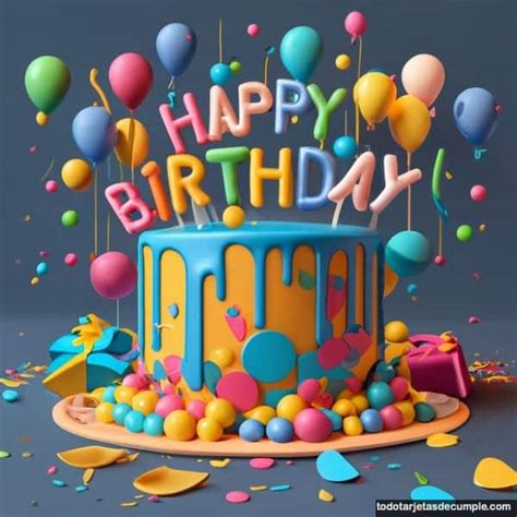 imagenes-happy-birthday-3d-8 ⭐ Tarjetas de Cumple ⭐