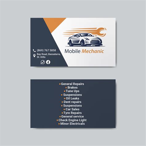 Mechanic Business Card Design 的图像结果