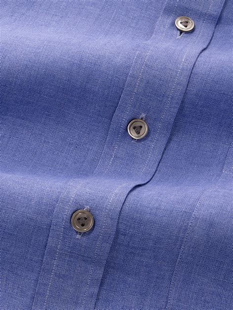 Buy Positano Blue Solid Full Sleeve Single Cuff Classic Fit Semi Formal ...