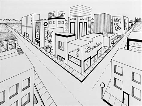Image result for How to Draw Cityscape Using Perspective