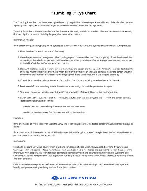 Tumbling-e-chart - Tumbling - “Tumbling E” Eye Chart The Tumbling E eye ...