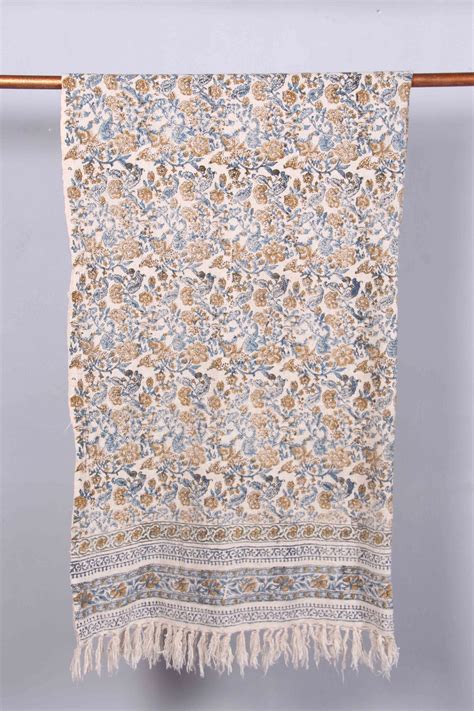 Tannoy Block-Printed Cotton Throw | Art Avenue