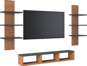 Furnifry Wall Mounted TV Stand for Home/TV Cabinet for Wall/Wooden Wall ...