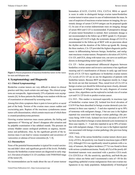 Borderline Ovarian Tumors – Diagnostic and Treatment Modalities | PDF