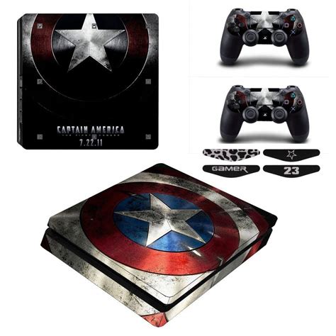 Graphixdesign Sticker Cover for PS4 Slim Console and 2 Controller Decal ...