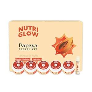 NutriGlow Papaya Fruit Facial Kit for Men, Women for Glowing Skin (250 ...