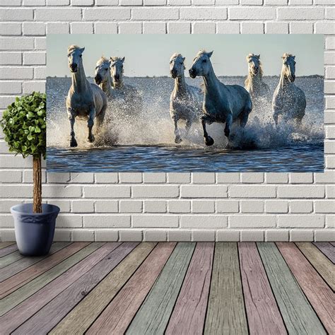 wallpics® Lucky Seven Horses Running at Sunrise ll 7 Horse vastu Vinyl ...