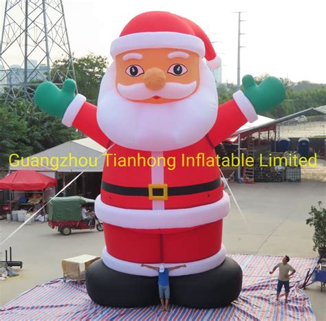 10m 33FT Tall Big Outdoor Christmas Inflatable Giant Inflatable Santa ...