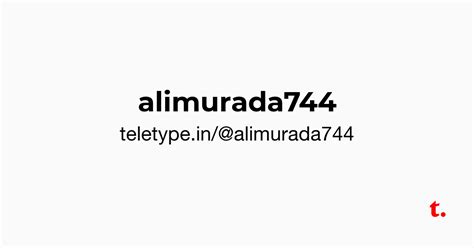 @alimurada744 — Teletype
