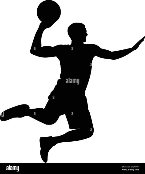 Basketball Player Dunking Silhouette - silhouette of basketball player