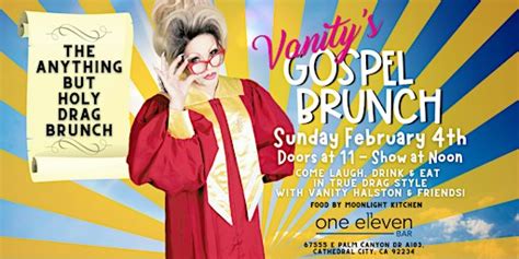 Gospel Drag Brunch with Sister Vanity Halston | one eleven bar: Tickets ...