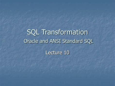 Image result for Difference Between SQL and ANSI SQL