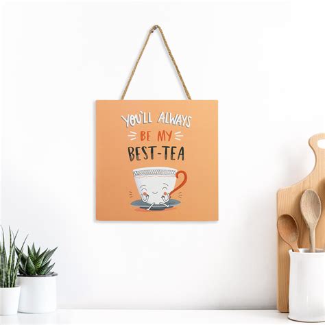 Buy Garnet Interiors Wooden Tea Quote Hanging Wall Accent from Home ...