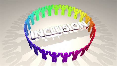 Inclusion People Together Include Diversity Word 3 D Animation Motion ...