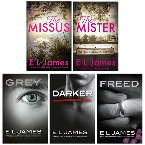 E L James 5 Books Collection Set (Grey, Darker, Freed, The Mister, The ...