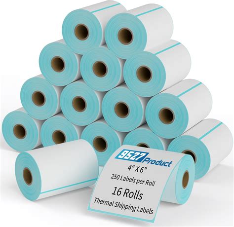 Amazon.com : 9527 Product 4" x 6" Thermal Labels for Zebra Rollo Direct ...