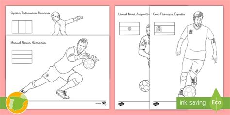 Actividad: futbolistas para colorear (teacher made) - Twinkl