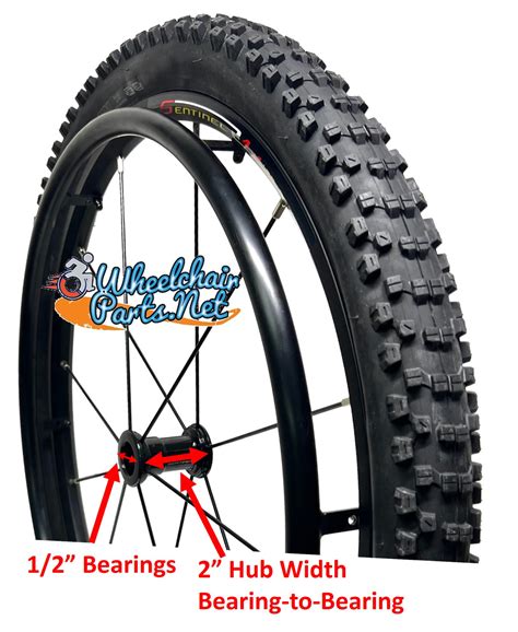 24" x 2" Sentinel 12 Spoke Wheel With All Terrain Tires, Kenda Nevegal ...