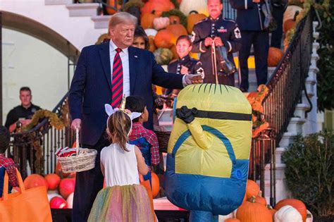 Donald, Melania Trump Pass Out Halloween Candy