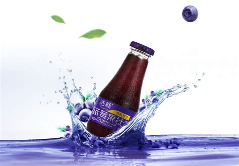 【饮料瓶】产品包装|有机蓝莓果汁瓶型瓶贴设计 其他 其他-汇包装