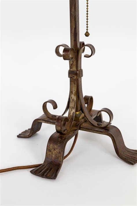 Finely Wrought Iron Table Lamp For Sale at 1stDibs